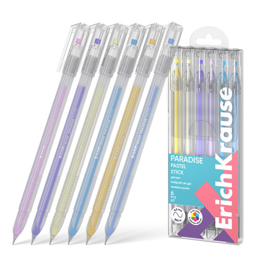 Picture of EK PARADISE STICK GEL PENS PASTEL 6 PACK